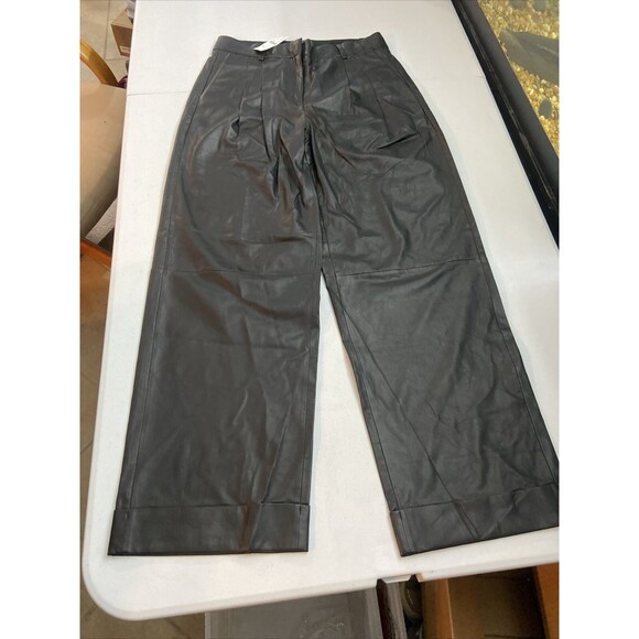 Jcrew Leather Pants Wide Leg Light Weight Black BT502 Women’s Size 2 Inseam,All Products : American Fashion Style Bags On Sale